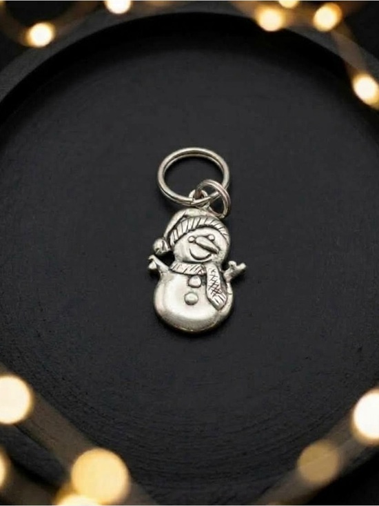 Jewelry - Sterling Silver Snowman Charm Pendant